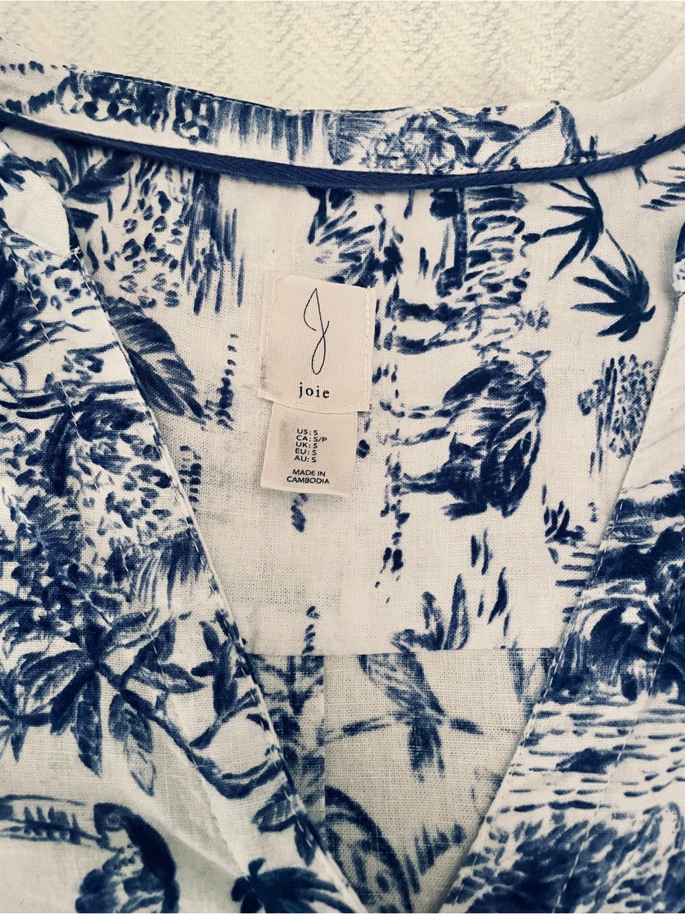 Joie Linen Button Front Dress with POCKETS. Size Small. Relaxed fit. - Picture 7 of 9